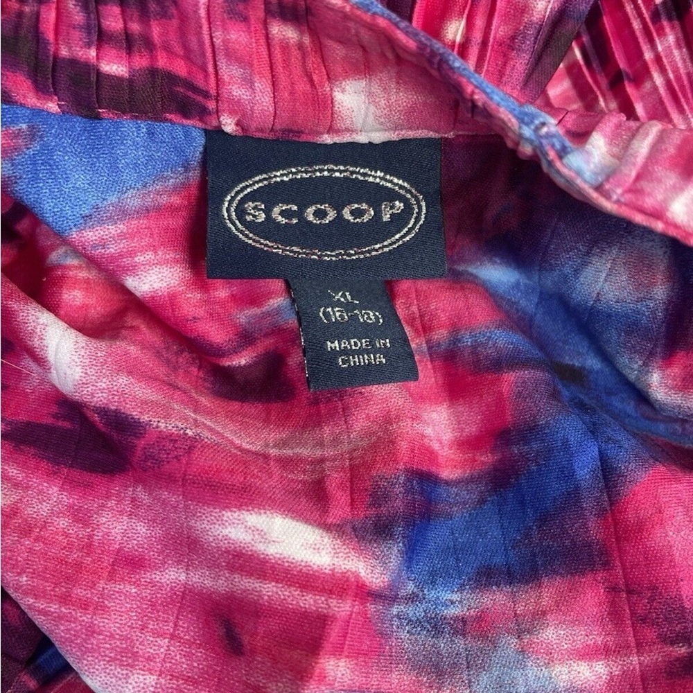 Scoop Pink Pleated Handkerchief Hem Dress XL 16/18 - Picture 3 of 4